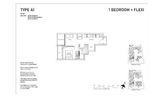 Bagnall Haus Floor Plan 1 Bedroom + Flexi A1