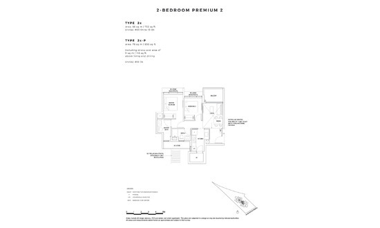 Bartley Vue Floor Plan 2 Bedroom Premium 2c