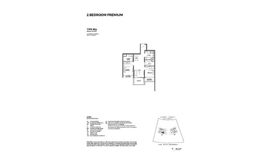 逸泰雅居 (ELTA) Floor Plan 2 Bedroom Premium B3p