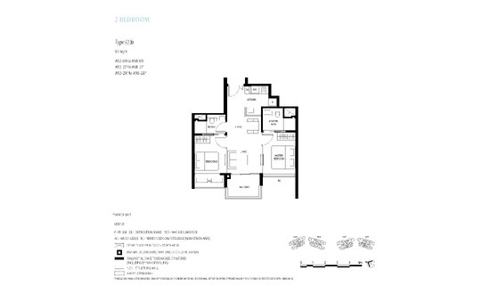 Kassia Floor Plan 2 Bedroom (2)b