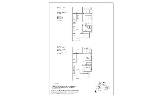 Mayfair Gardens Floor Plan 1 Bedroom + Study AS3H