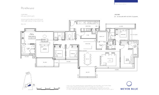 Meyer Blue Floor Plan Penthouse PH2