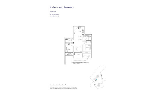 Skye at Holland Floor Plan 2 Bedroom Premium BP2