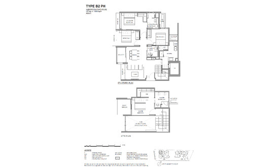 锦绣山庄 (The Hillshore) Floor Plan Penthouse 4 Bedroom B2 PH