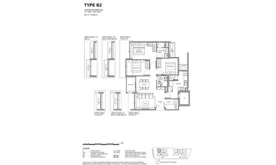 锦绣山庄 (The Hillshore) Floor Plan 3 Bedroom Premium B2