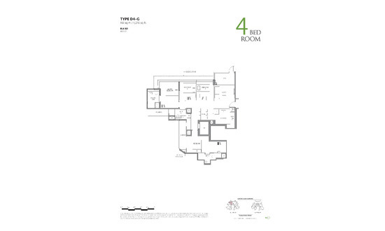嘉湖庭 (The LakeGarden Residences) Floor Plan 4 Bedroom D4-G
