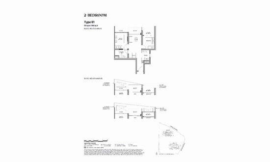艺景峰 (The Orie) Floor Plan 2 Bedroom B1