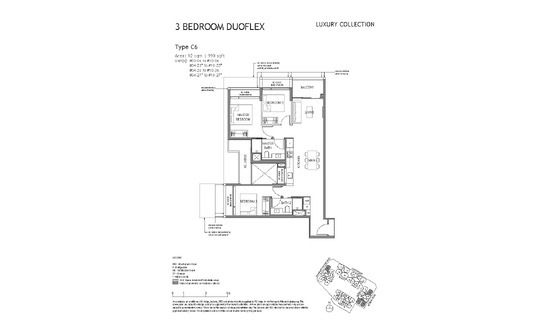 罗奥湾 (The Robertson Opus) Floor Plan 3 Bedroom C6