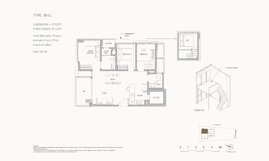 The Shorefront Floor Plan 3 Bedroom + Utility + Loft B1-G