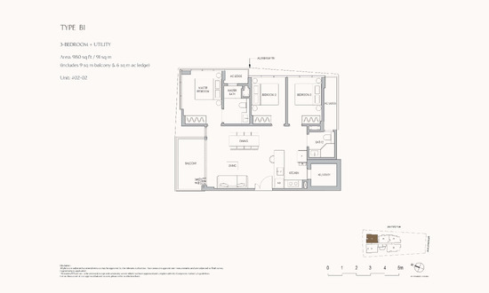 The Shorefront Floor Plan 3 Bedroom + Utility B1