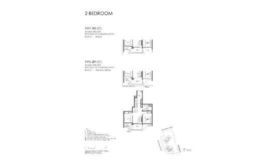 首航 (Vela Bay) Floor Plan 2 Bedroom 2BR (C)