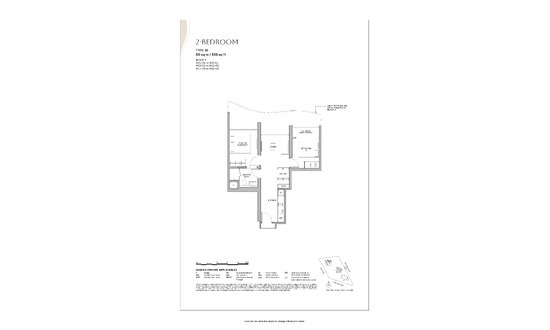 卓悦峰 (Zyon Grand) Floor Plan 2 Bedroom B1