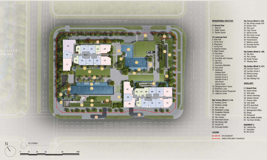 滨海花园一号 (One Marina Gardens) Siteplan